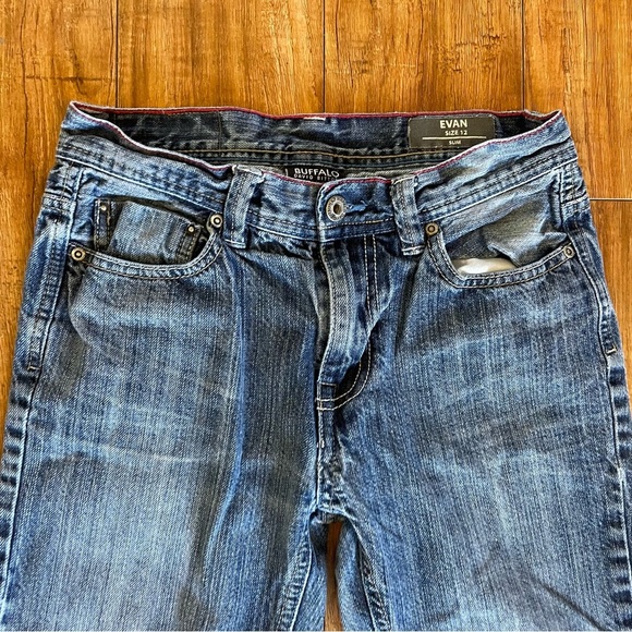 BUFFALO DAVID BRITTON Boys Blue Jean Evan Slim Size 12 - Picture 2 of 15